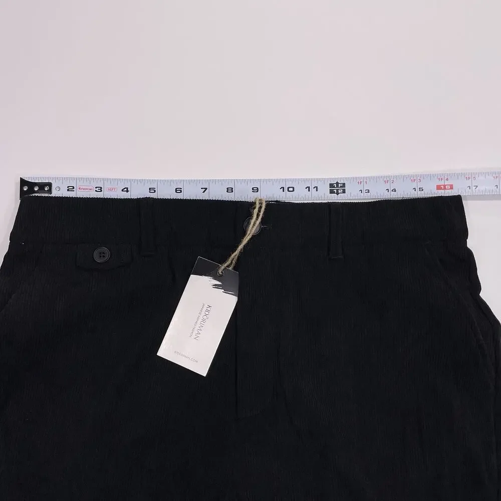 Kidoriman Corduroy Pants Men’s 33x26 Black NWT Casual Dress